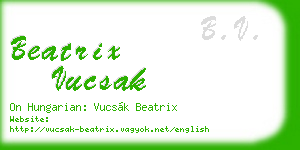 beatrix vucsak business card